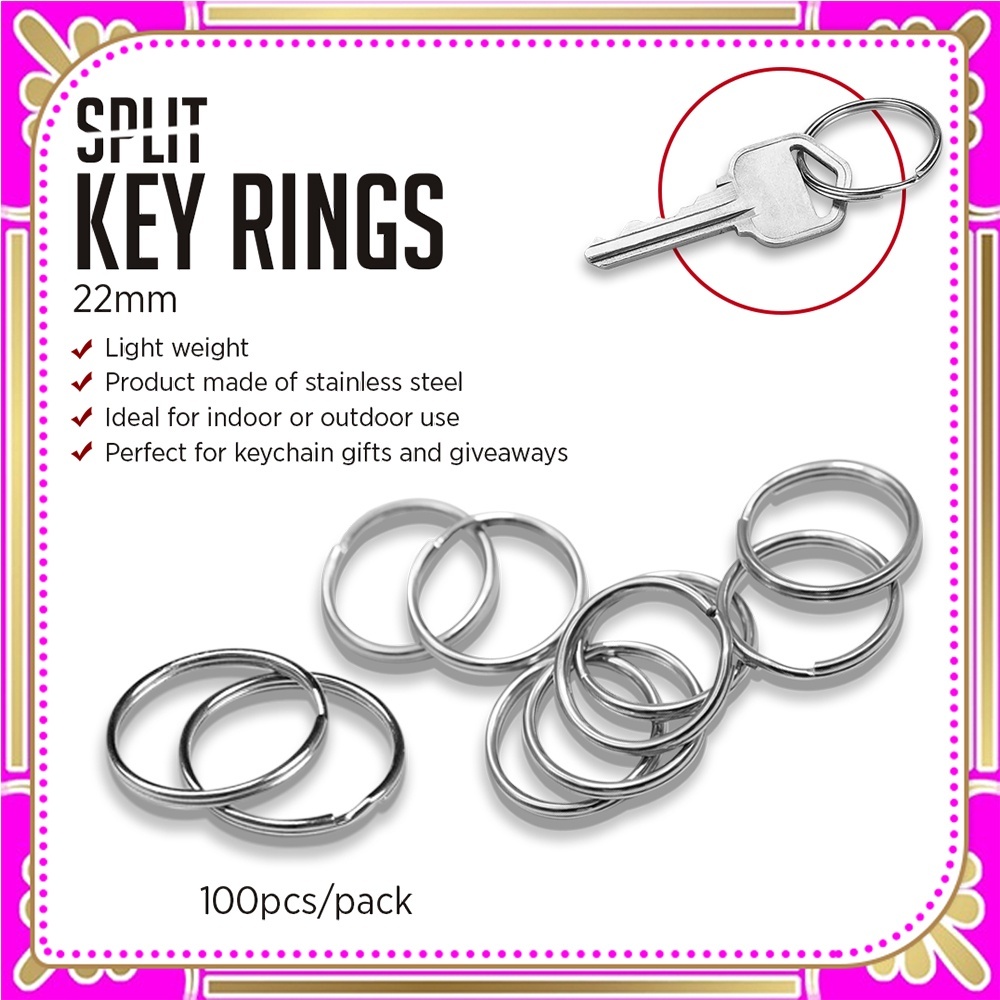 Jual Split Key Rings 22mm (100pcs per pack) and Flat Key Rings 28mm ...