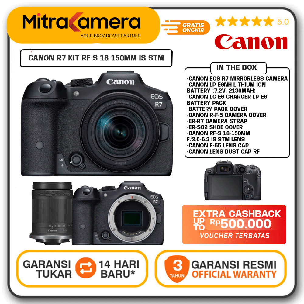 Jual Canon EOS R7 KIT RF-S 18-150mm F3.5-6.3 IS STM Garansi Resmi ...