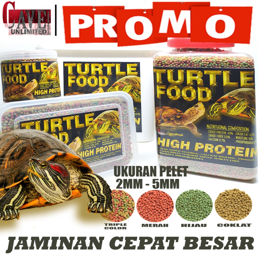 Jual 1KG MAKANAN PELET PAKAN RES BRAZIL KURA KURA TURTLE TURTLES BRASIL ...