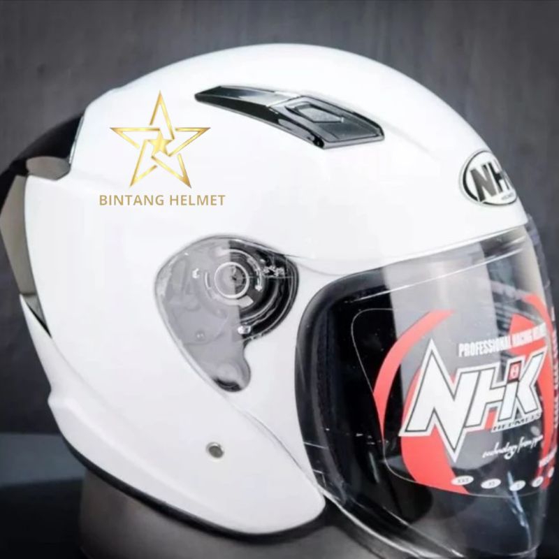 Jual HELM NHK R1 ELITE SOLID VISOR LIGHT DARK SMOKE HALF FACE ORIGINAL ...