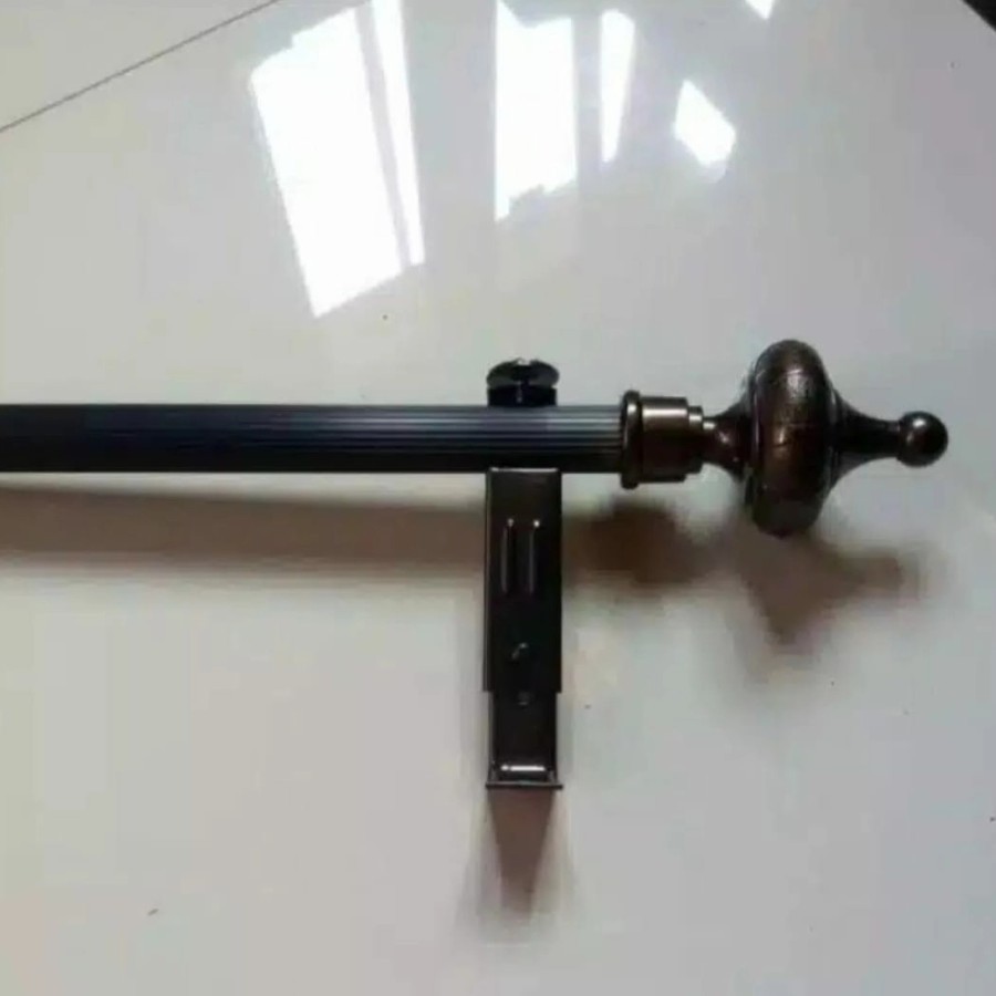 Jual PIPA Rel batang gorden 1 set tiang besi hordeng | Shopee Indonesia