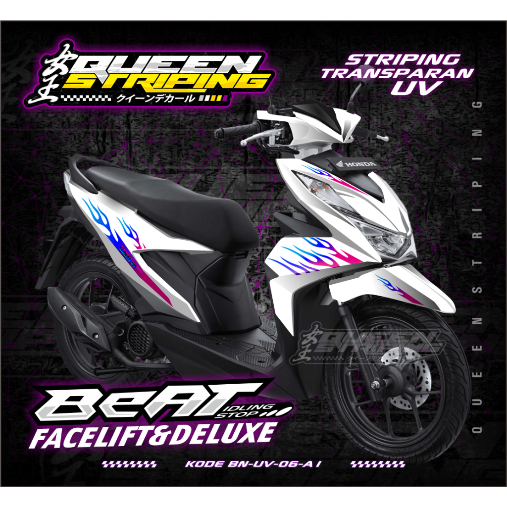 Jual Sticker Striping UV Transparan Beat New Deluxe - Striping Beat ...