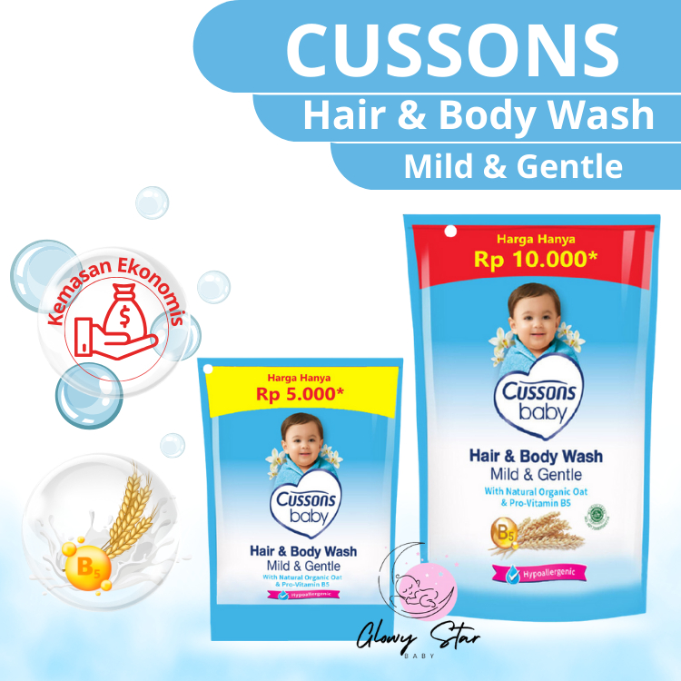 Jual Cussons Baby Hair & Body Wash Mild & Gentle / Cusson Sabun Cair