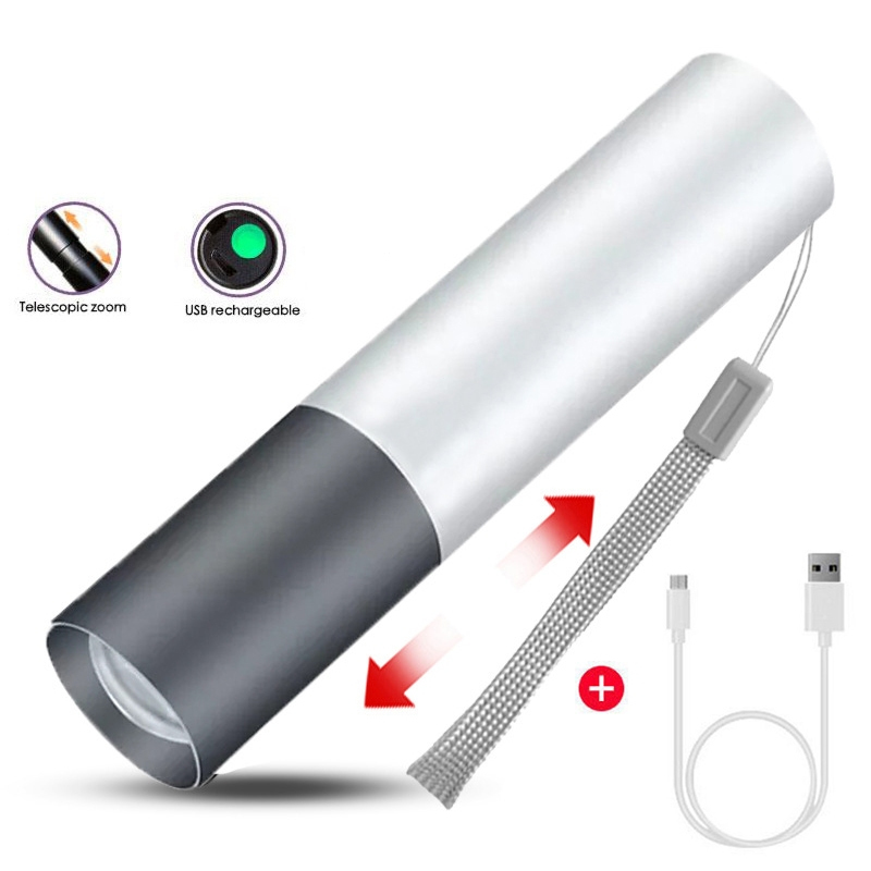 Jual Senter Led Mini Multifungsi 2000mah Zoom Super Terang Usb ...