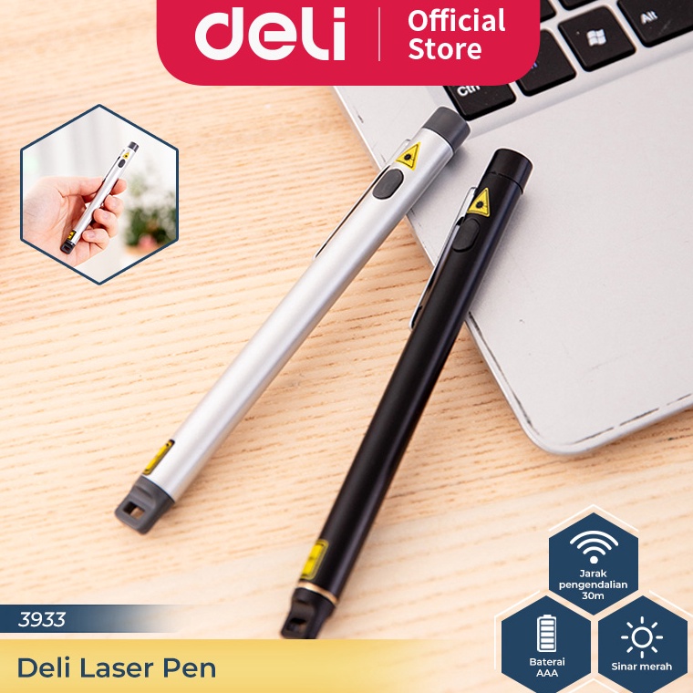 Jual LARIS MANIS Deli Pointer Wireless Pen Presentasi Sinar Merah Jarak ...