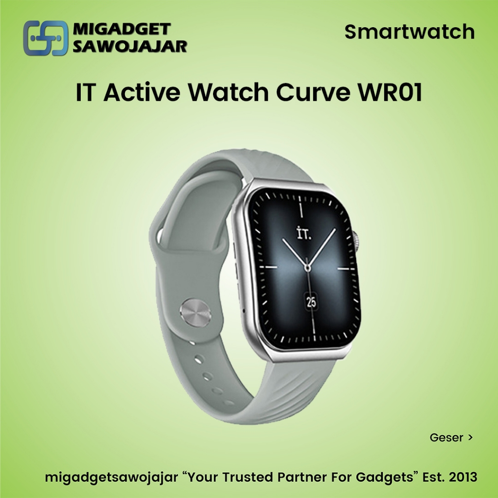 Jual IT Active Watch Curve WR01 Smartwatch SPO2 Blood Pressure IP67 Bluetooth Calling Shopee