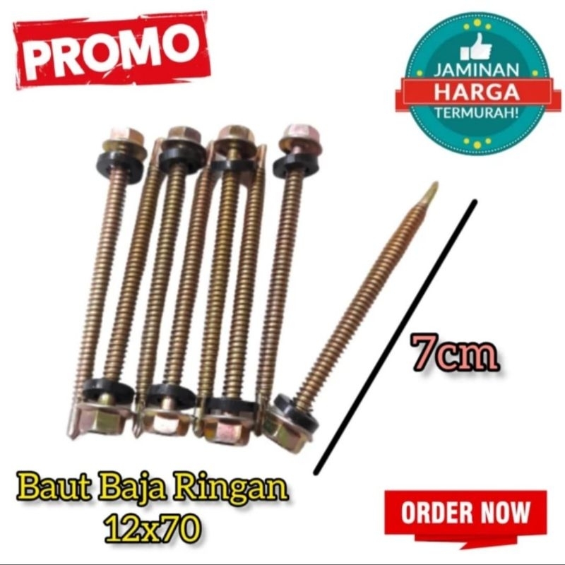Jual Baut Baja Ringan / Baut Roofing / Sekrup Roofing 12x3 cm, 5cm, 7cm ...