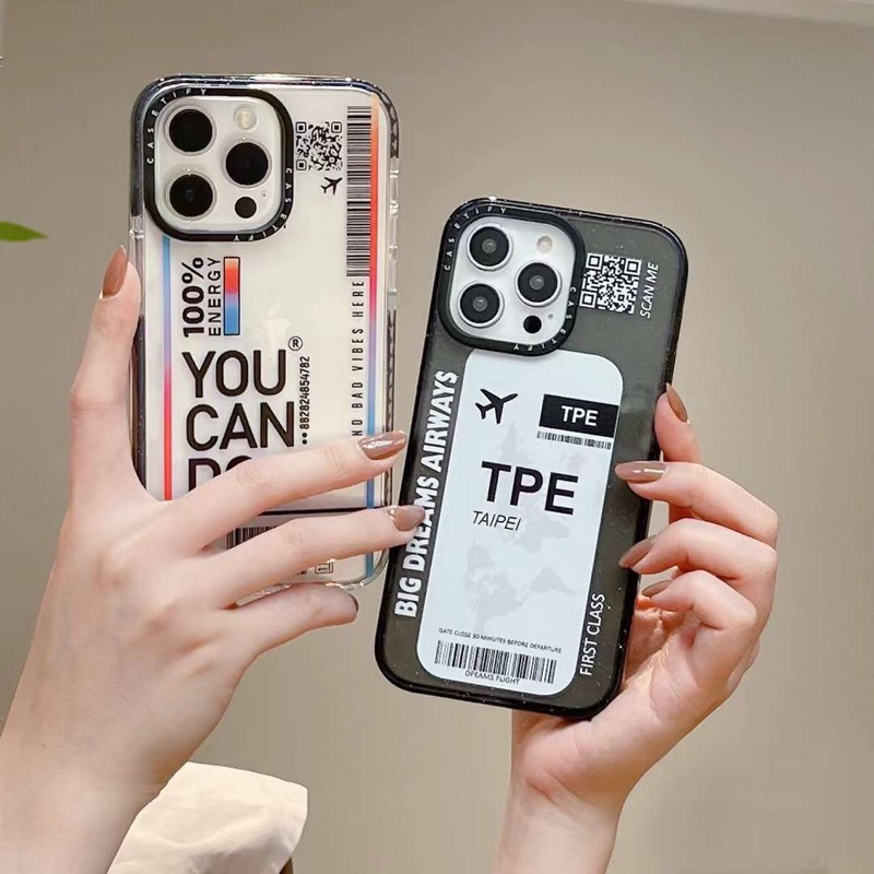 New Casetify Case Boarding Pass Holiday Vibes Airplane Airport Barcode Imut  Super Cute TPU Full Cover Case Iphone 15 15Pro 15Promax 15Plus 14 14Pro