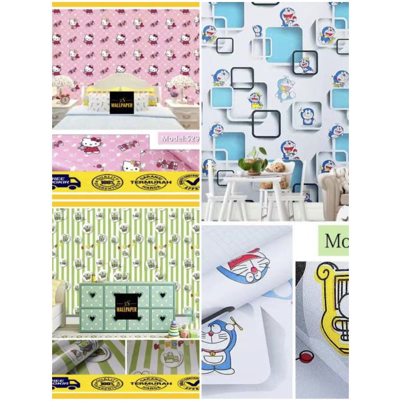 Jual Wallpaper dinding/wallpaper sticker karakter -+8M X45 CM | Shopee ...