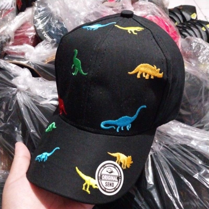 Jual topi dino anak bordir | Shopee Indonesia