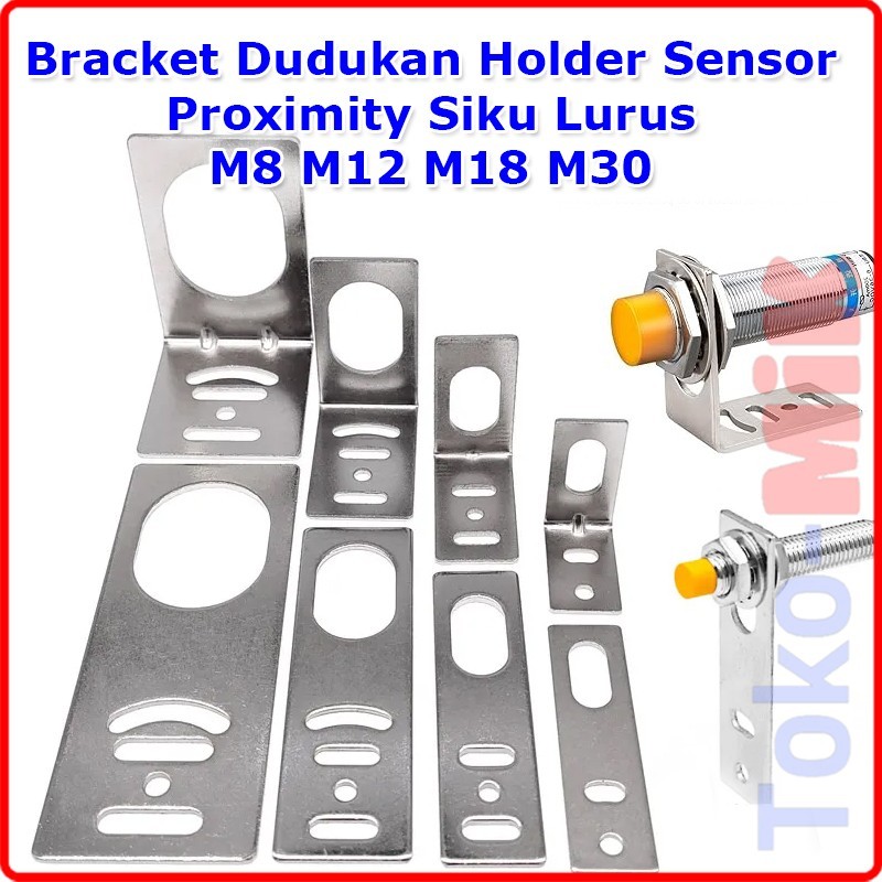 Jual Bracket Dudukan Holder Sensor Inductive Proximity M8 M12 M18 M30 ...