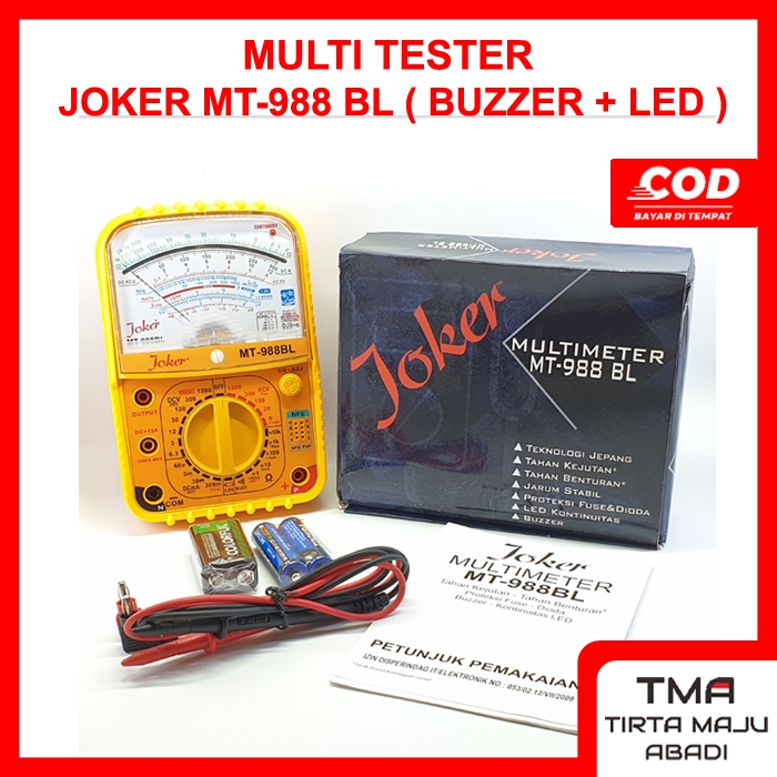Jual Joker MT988BL buzzer Led Avometer Multimeter Multitester Analog