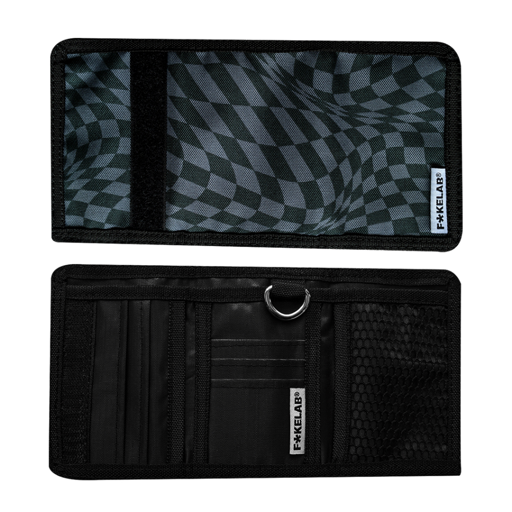 Jual Fakelab Dompet Wavy Checkered Lipat Trifold Velcro / Slipped ...