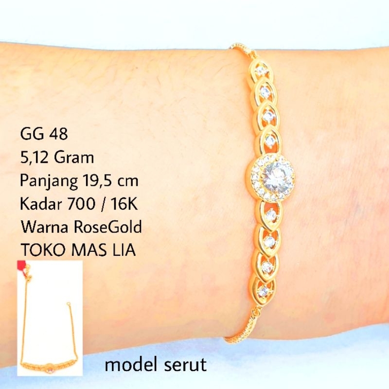 Jual Gelang Tangan Emas Asli Kadar 700 16k Toko Mas Lia Gold Bekasi