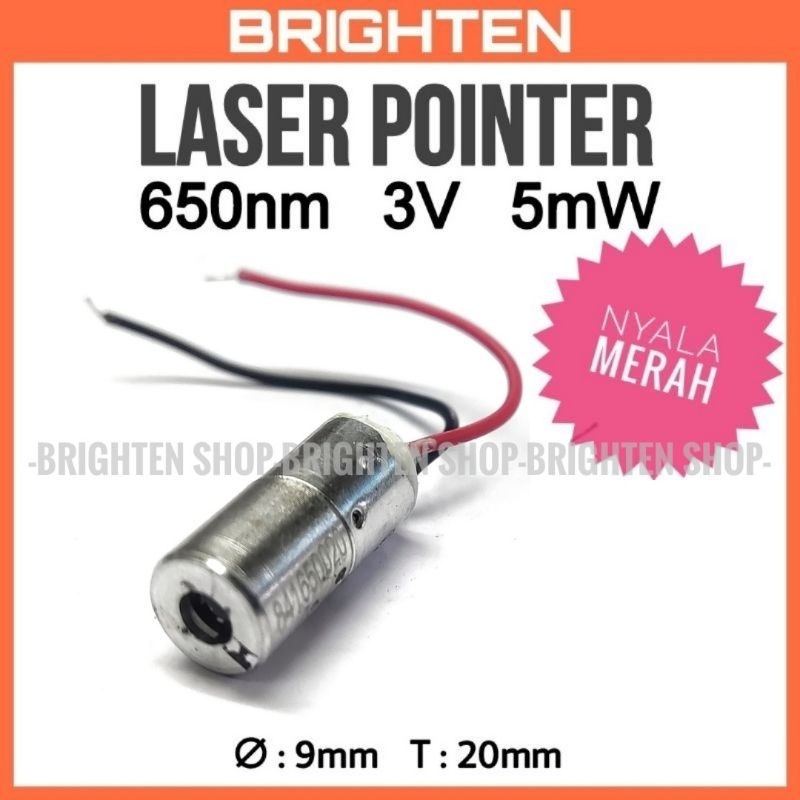 Jual Laser Pointer Merah DC 3V 650nm 5mW | Shopee Indonesia