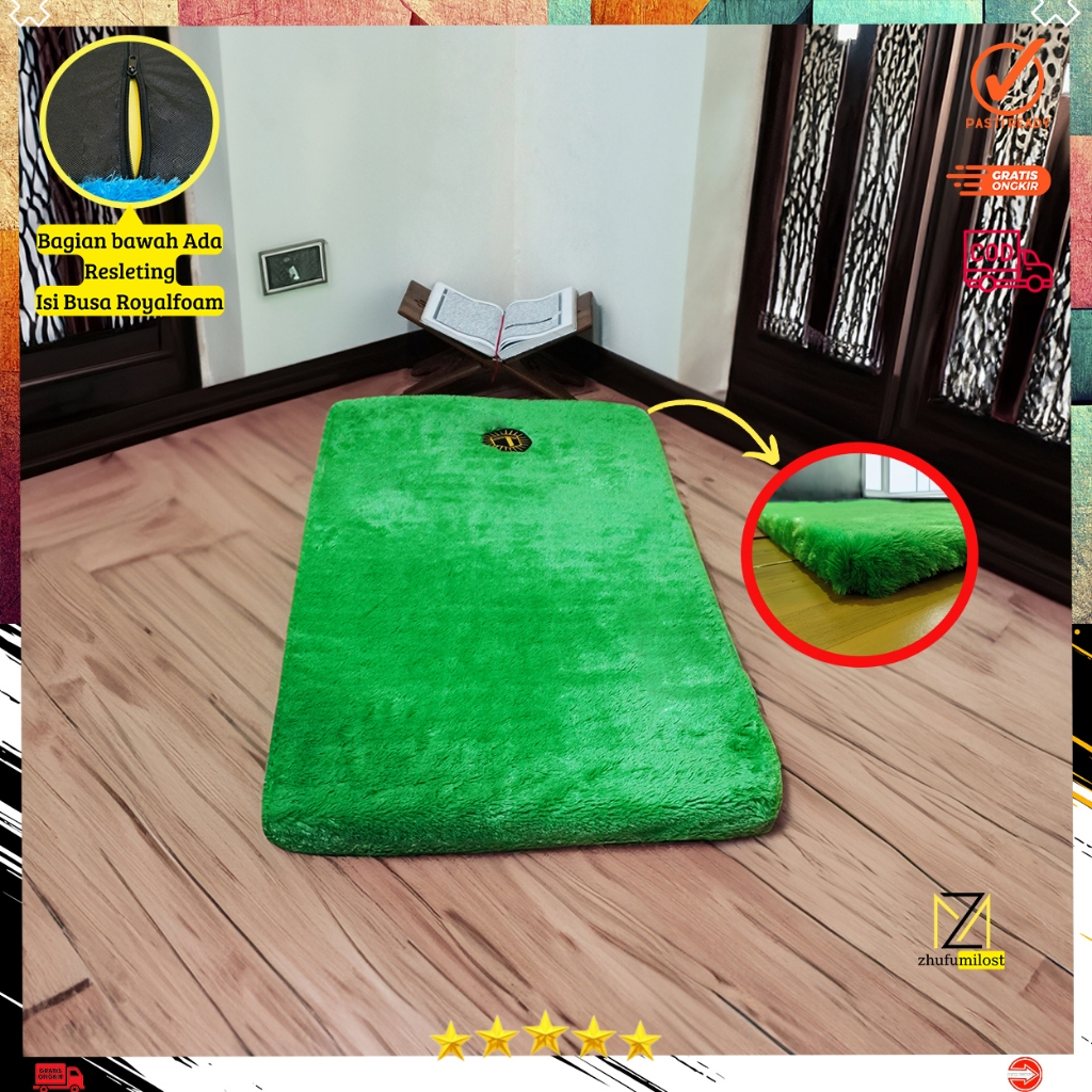 Jual Sajadah Bulu Rasfur 115x65x4.5cm / Sajadah Bulu Empuk / Sajadah ...