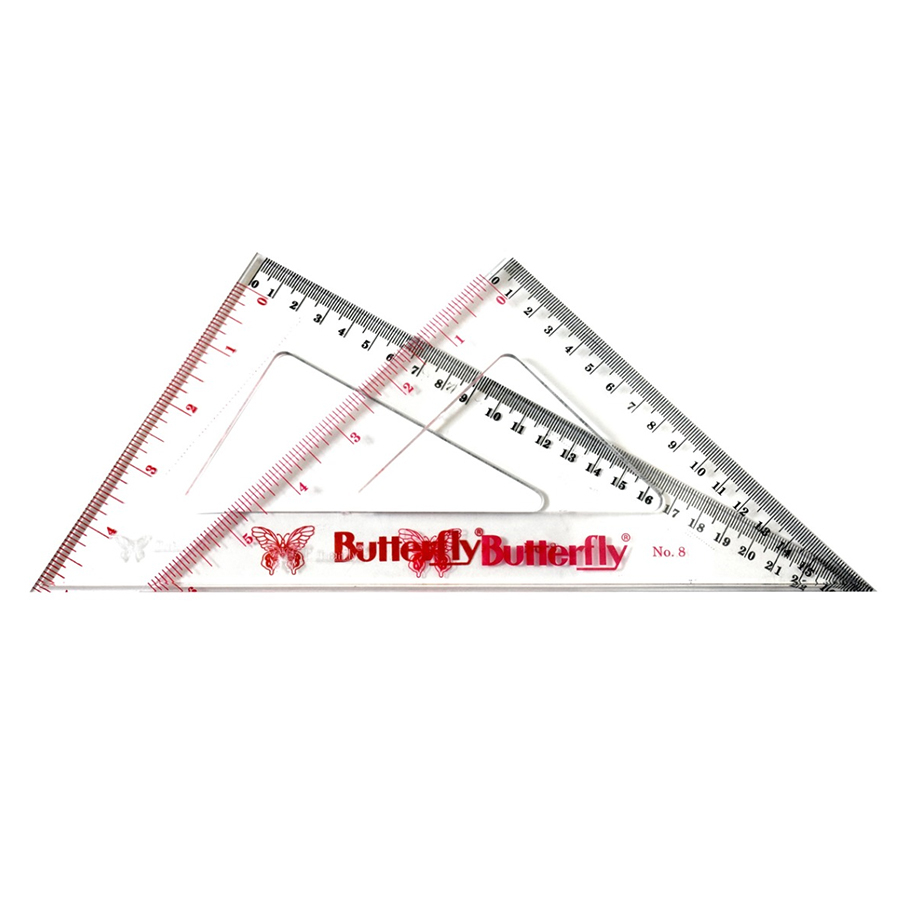 Jual Penggaris Segitiga Butterfly No 6 8 10 12 Triangle Ruler