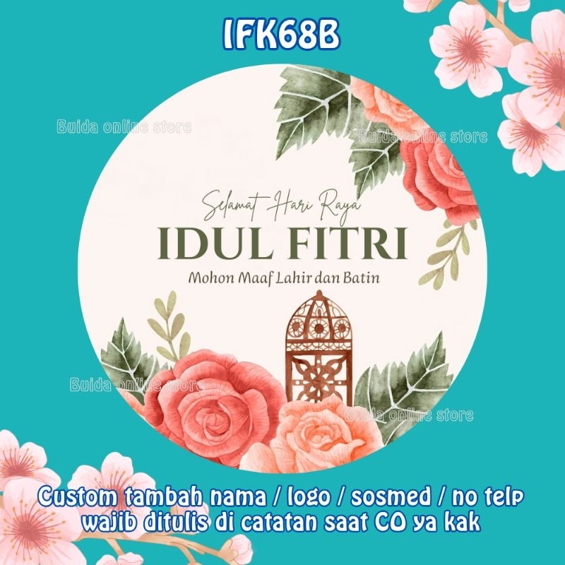 Jual Stiker / Hangtag / Kartu Ucapan Selamat Hari Raya Idul Fitri Mohon ...