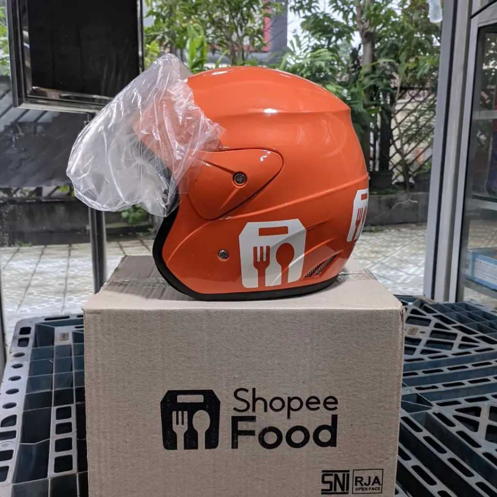 Jual HELM SHOPEE FOOD HELM MOTOR ORIGINAL | Shopee Indonesia