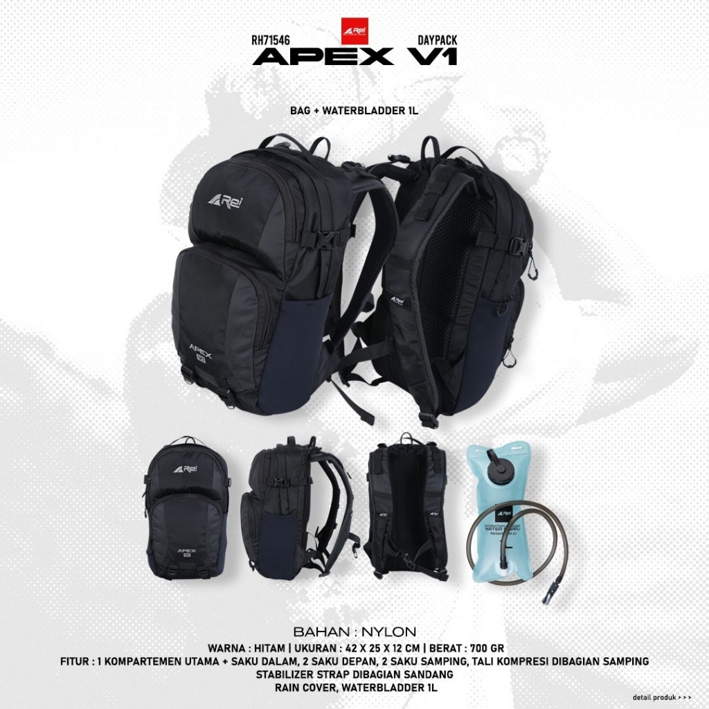 Jual Ransel Ransel Apex + Waterbladder Arei Outdoorgear | Shopee Indonesia