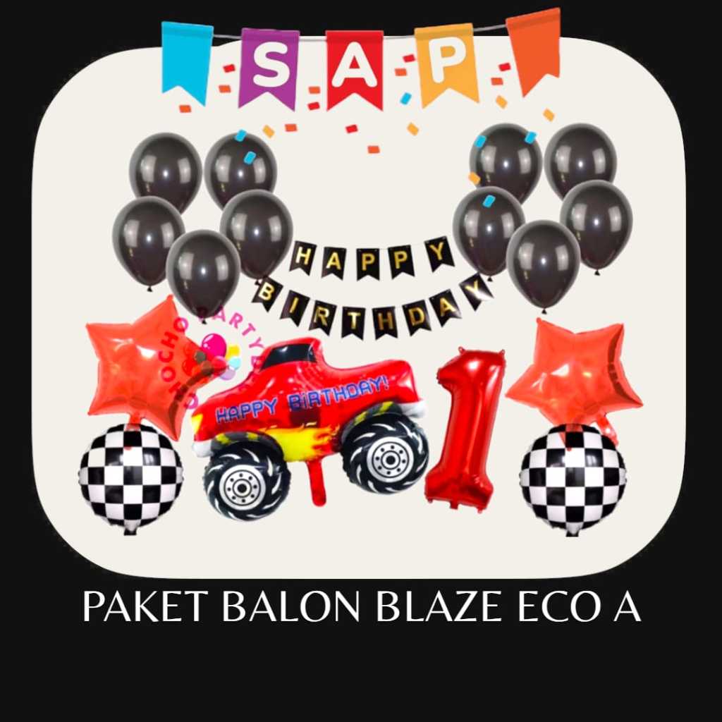 Jual Paket Balon BLAZE AND THE MONSTER MACHINE ECO A / Dekorasi Ulang ...