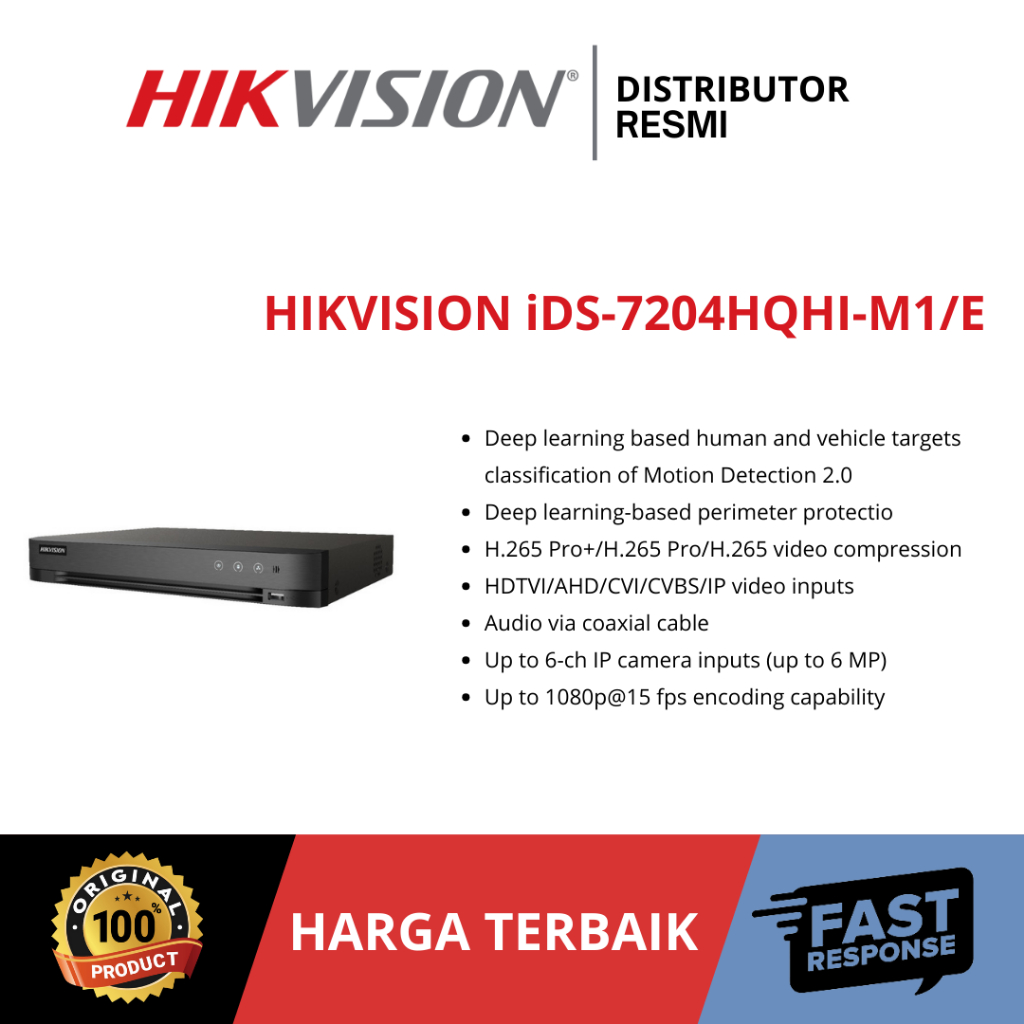 Jual DVR HIKVISION IDS-7204HQHI-M1/E | Shopee Indonesia