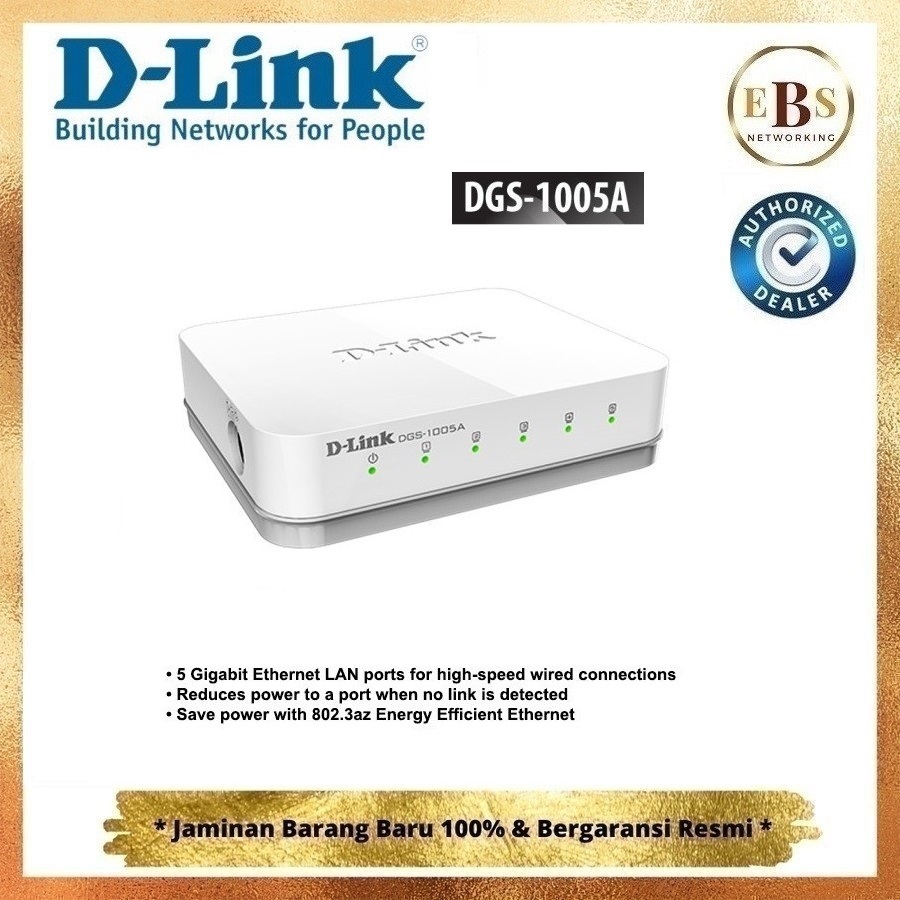 Jual D-Link DGS-1005A 5-port Gigabit Unmanaged Switch DLINK DGS1005A ...