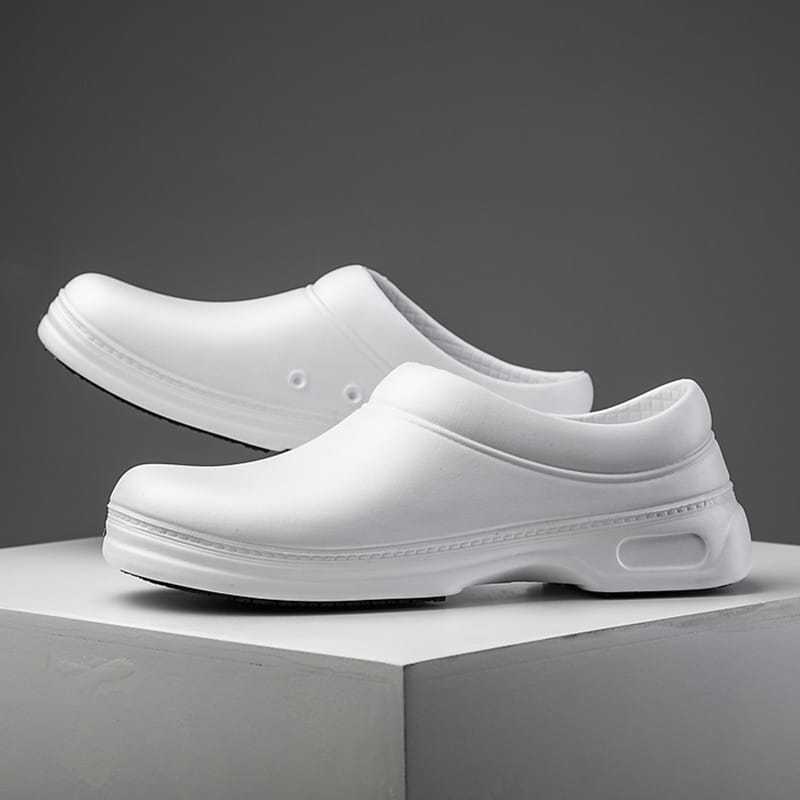 Jual Sepatu Kitchen / Chef Shoes Pria Anti Slip Putih | Shopee Indonesia