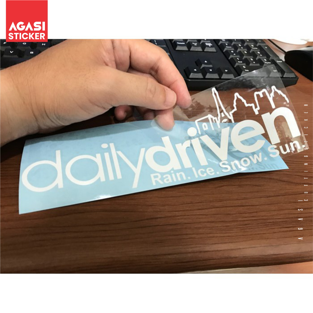 Jual Sticker DAILY DRIVEN RAIN (20 cm x 7 cm) Cutting Sticker | Stiker ...