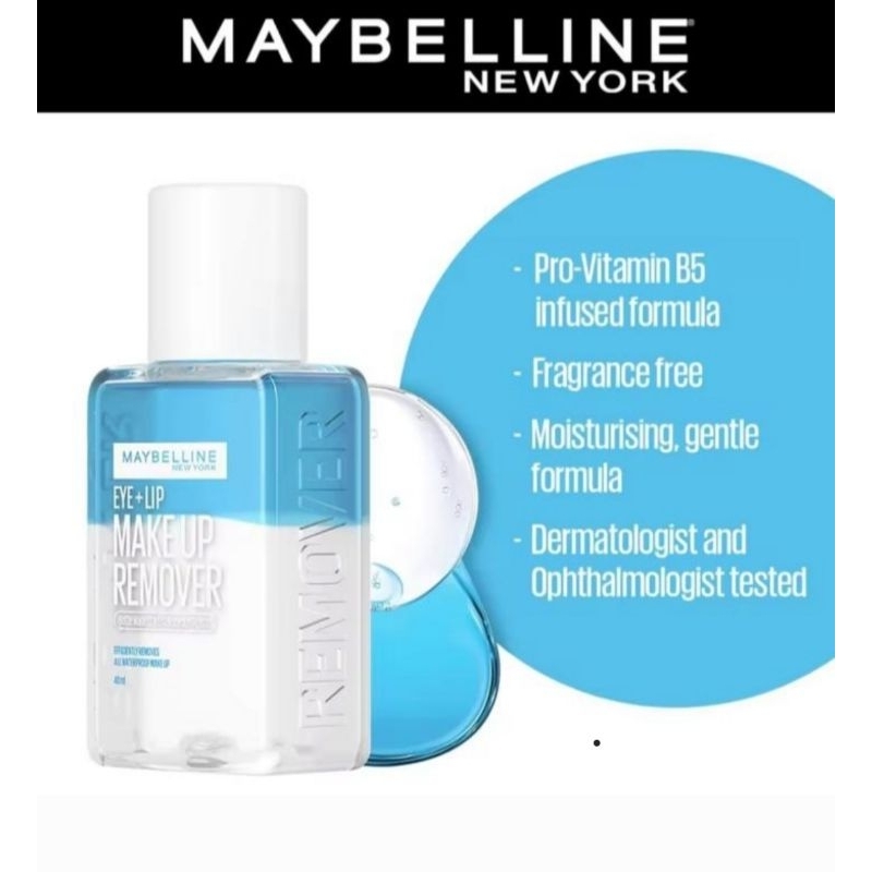 Jual MAYBELLINE Eye+Lip Make Up Remover 40ml Shopee Indonesia