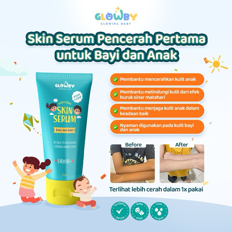 Jual GLOWBY Skin Serum Pencerah Kulit Anak Dan Bayi 100ML (Ready Stock ...