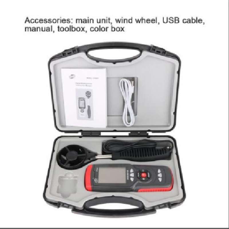 Jual Anemometer GT8907 Data Logger Wind Flow Meter Air Tester