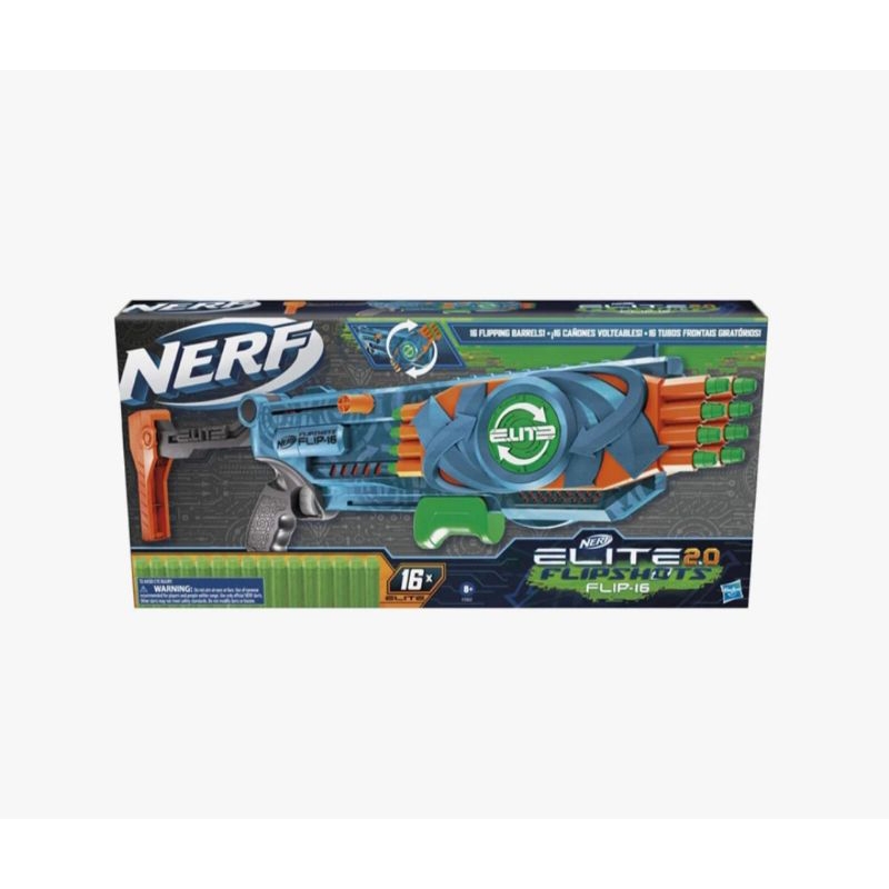 Nerf Elite 2.0 Flipshots Flip-16: ¡lánzate A La Batalla Con 16 Dardos Y Cañones