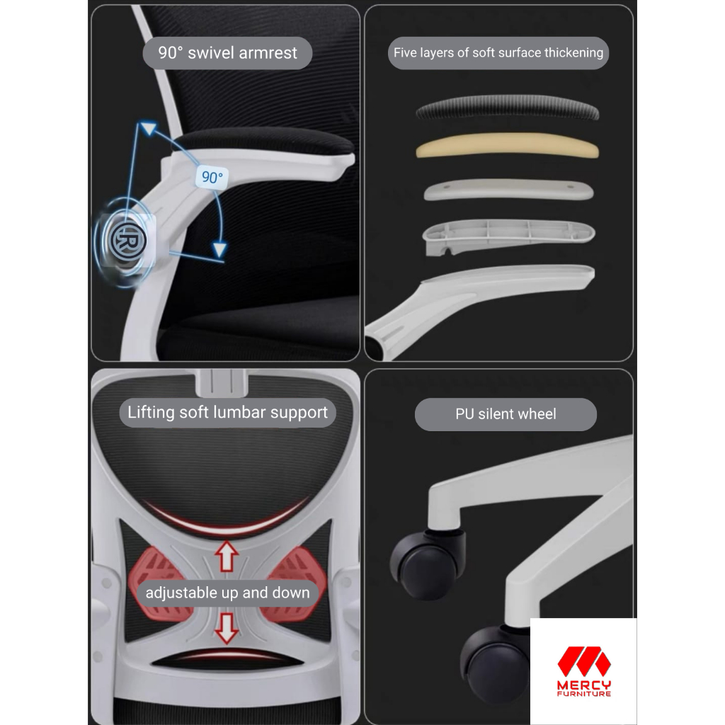 Jual Mercy Kursi Headrest Kursi Roda Kursi Kantor Kursi Belajar Kursi ...