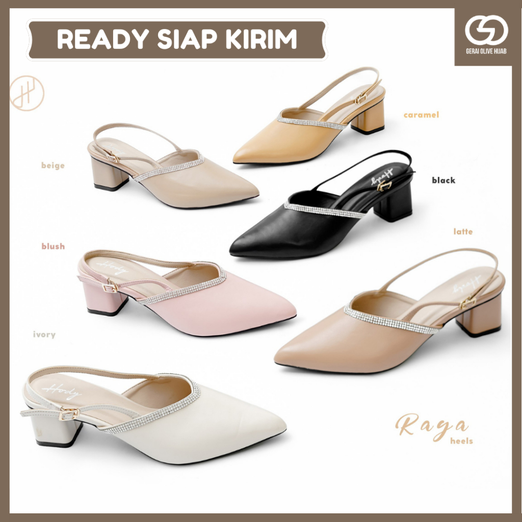 Raya Heels Shoes Sandal Wanita Hak Tahu cm Mewah Lebaran Terbaru By Hody