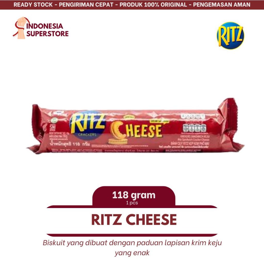 Jual Ritz Cracker Sandwiches Cheese 118 gr - Biskuit Keju | Shopee ...