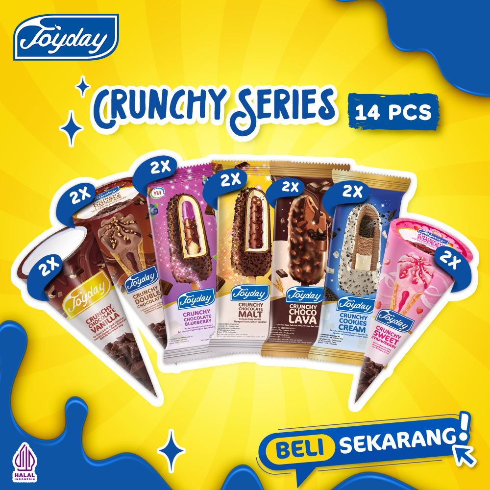 Jual Joyday Ice Cream Package Crunchy Series - Isi 14pcs Eskrim Mix ...