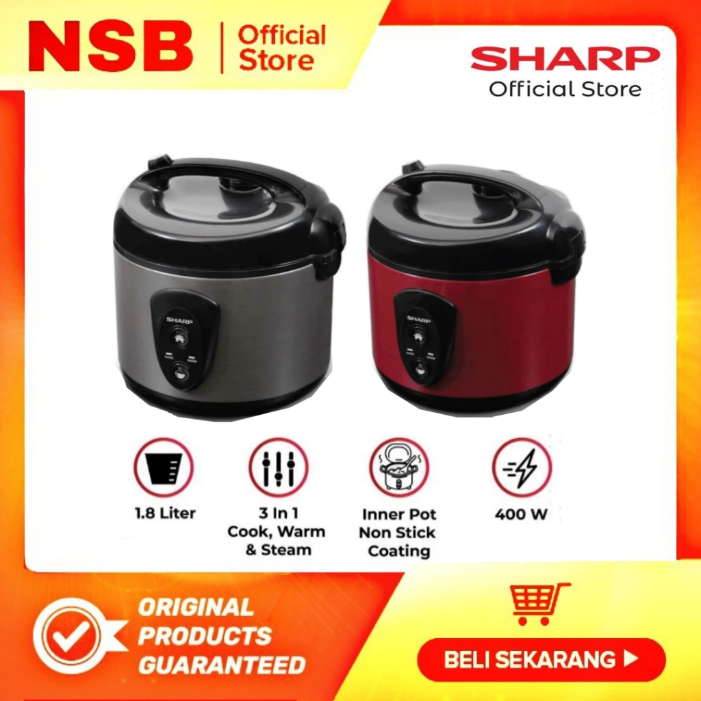 Jual SHARP Rice Cooker 1.8 Liter KS-N18MG Magic Com Mejikom | Shopee ...