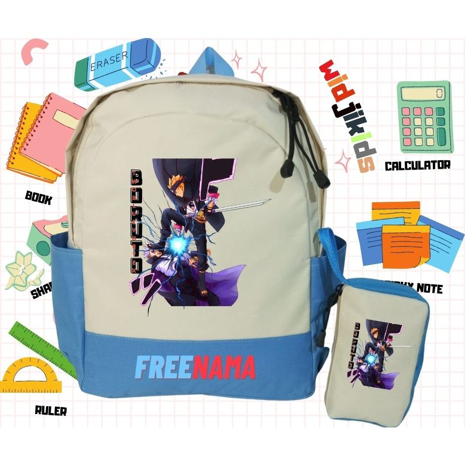 Jual Tas Ransel Sekolah Sd/Tk Boruto Blue Vortex X Code ( Free Sablon ...