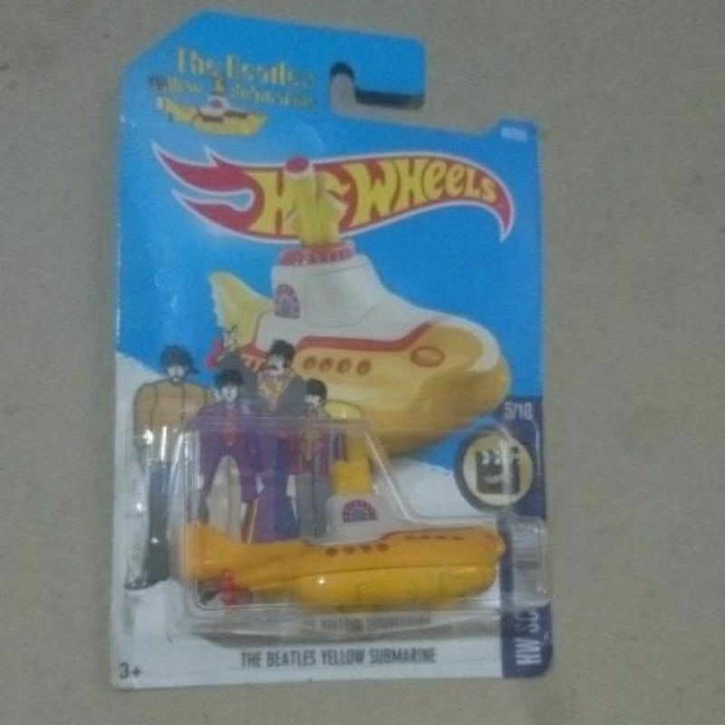 Hot Wheels Beatles Yellow Submarine Car - 1:64 Scale Collectible Vehicle For Adults & Fans