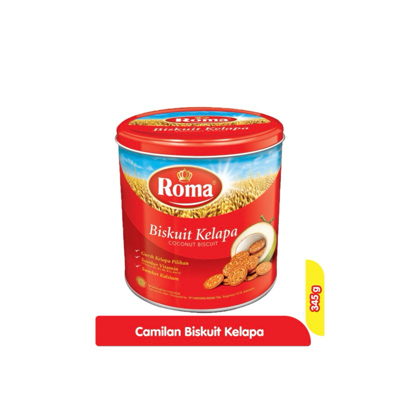 Jual Roma Biscuit Kelapa Kaleng 345 G Shopee Indonesia