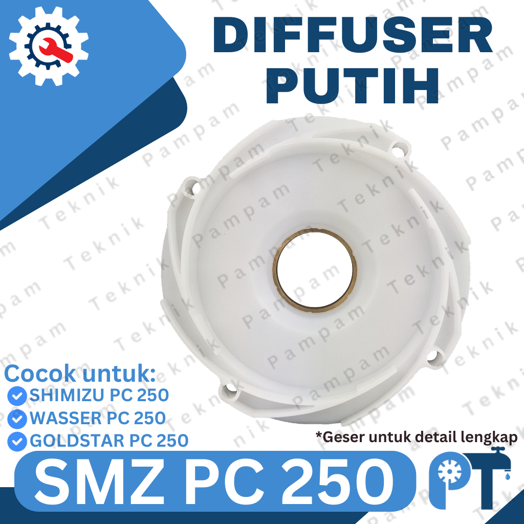 Jual Diffuser Shimizu Pc Deffuser Jet Pump Wasser Tutup Kipas Impeller Jetpump Putih