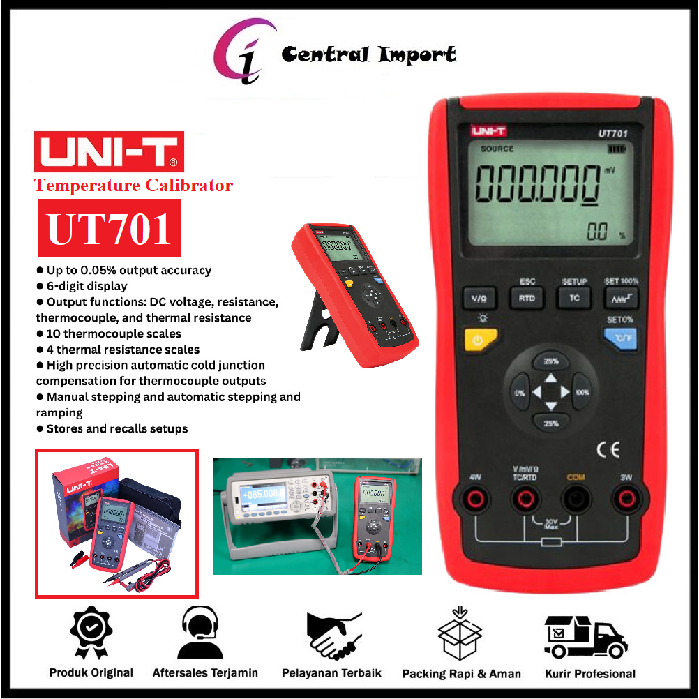 Jual UNI-T Single Function Temperature Calibrator Lampu Latar LCD ...