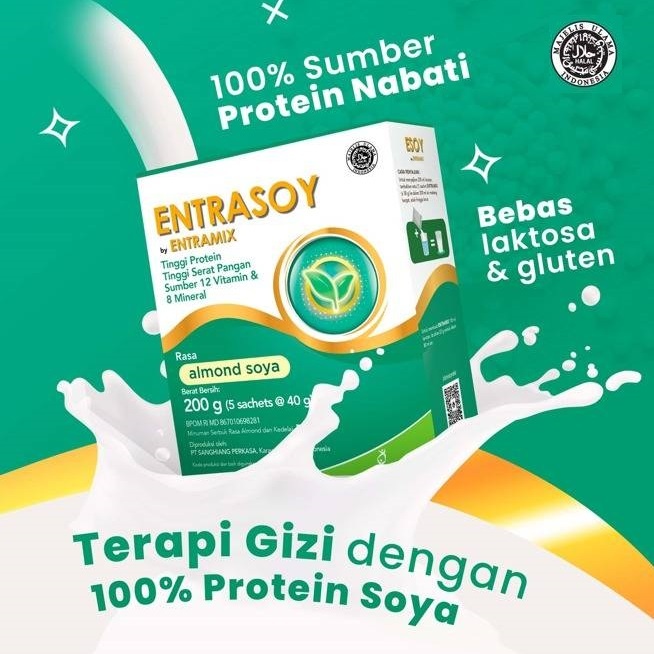 Jual Entrasoy 200 Gram - Susu Nutrisi Lengkap Rasa Almond Soya | Shopee ...