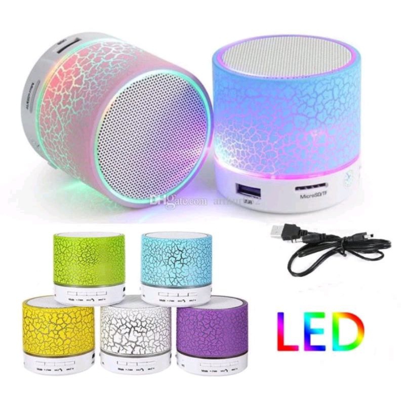 Jual Speaker Mini Led Model Retak Portable Wireless Speaker Ba Ss