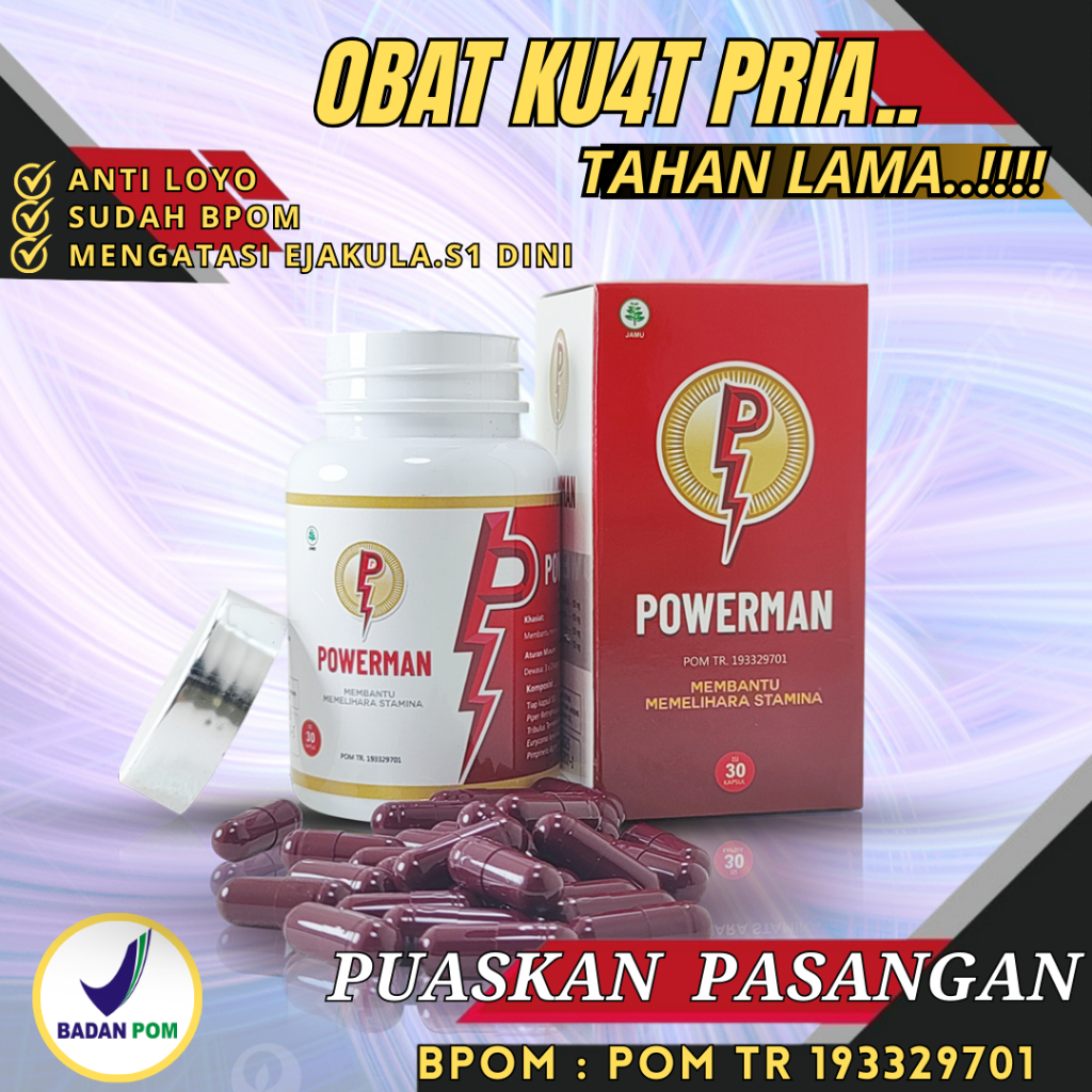 Jual Obat Kuat Tahan Lama Powerman Herbal Bpom Stamina Pria Terbaik