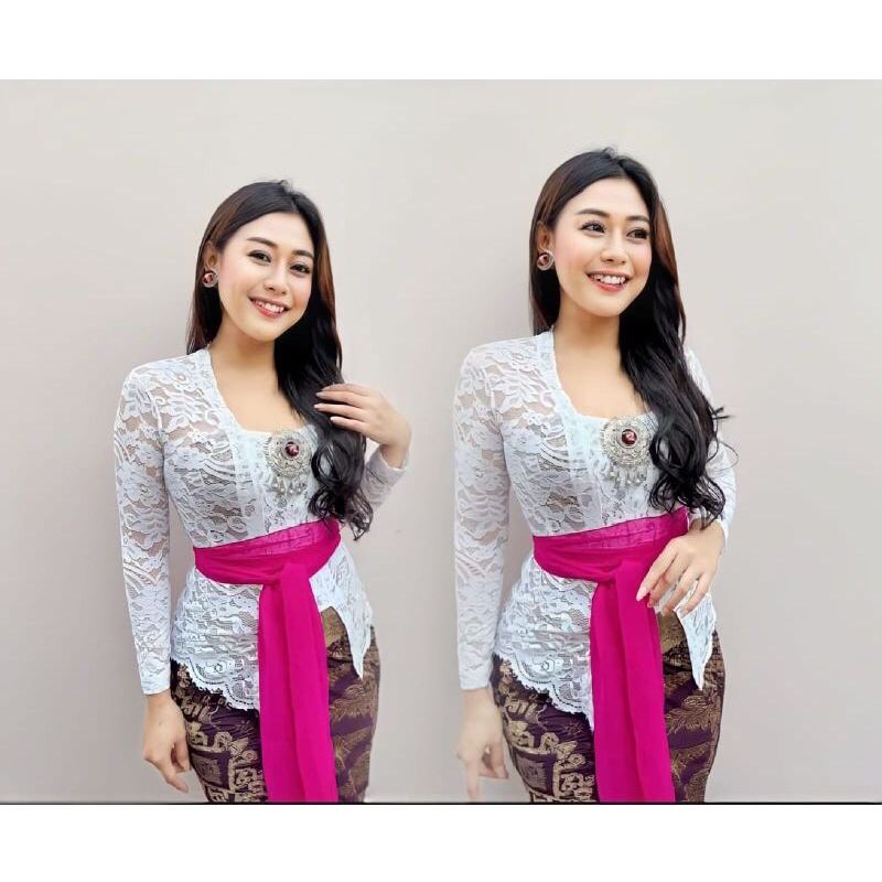 Jual Baju Kebaya Brokat Lengan Panjang Bali Wisuda Modern Murah Atasan ...