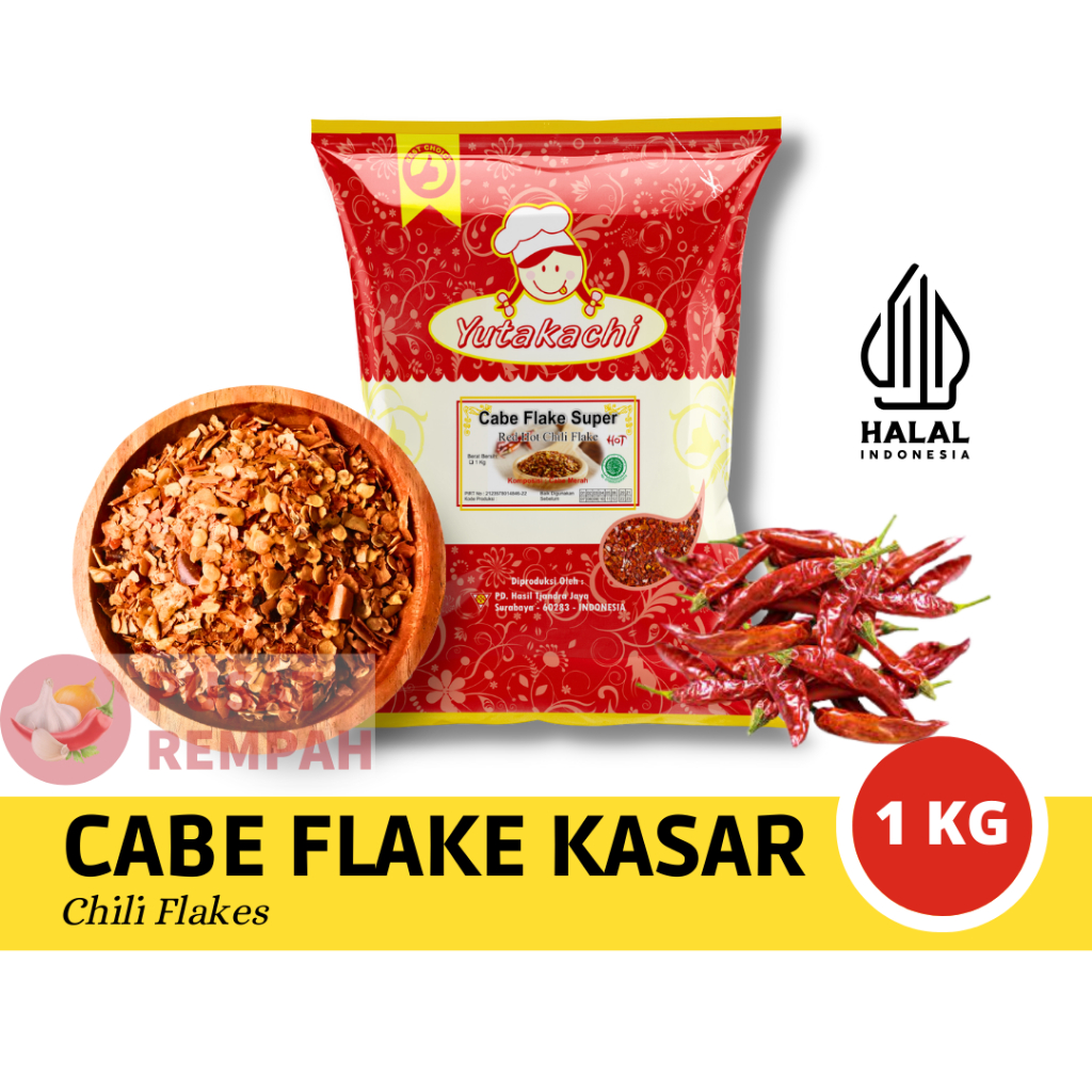 Jual Cabe Bubuk Kasar 1kg Yutakachi Cabe Kasar Super Chili Flakes