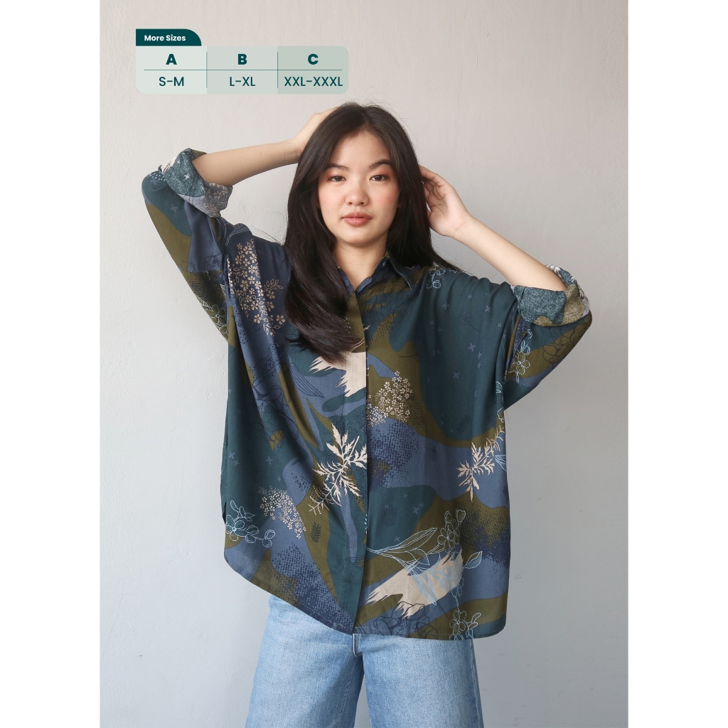 Jual Ixora Meita Oversized Shirt - Kemeja Wanita Oversized | Shopee ...