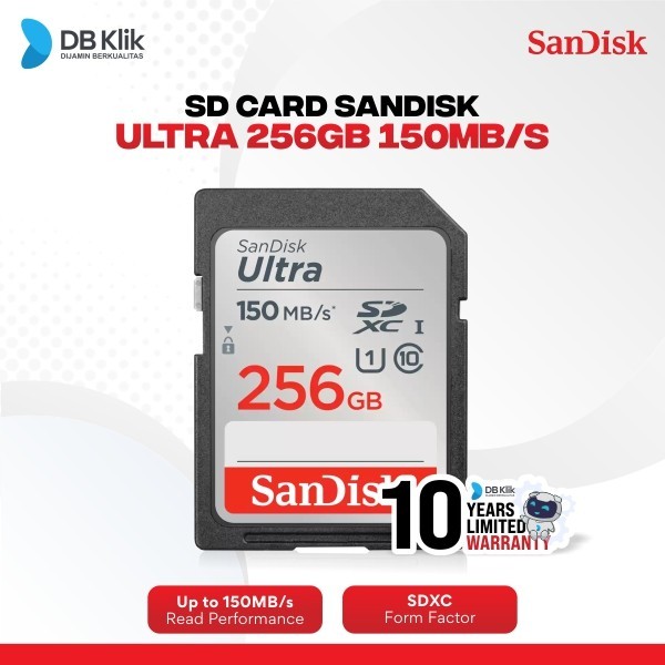 Jual SD Card SanDisk Ultra 256GB 150MB/s SDXC (SDSDUNC-256G-GN6IN ...